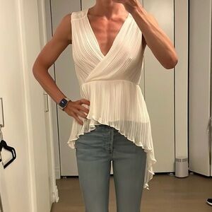 BCBG asymmetrical sleeveless top